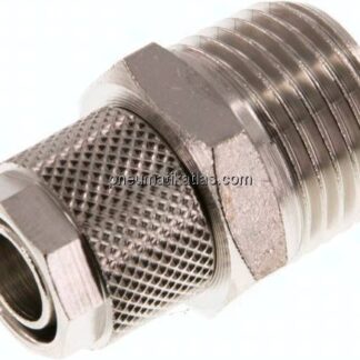 Gerade Verschraubung R 1/2"-12x10mm, Messing vernickelt