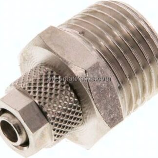 Gerade Verschraubung R 1/2"-8x6mm, Messing vernickelt