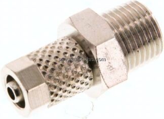 Gerade Verschraubung R 1/8"-5x3mm, Messing vernickelt