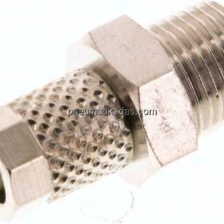 Gerade Verschraubung R 1/8"-5x3mm, Messing vernickelt