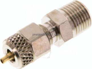 Gerade Verschraubung R 1/8"-4x2mm, Messing vernickelt