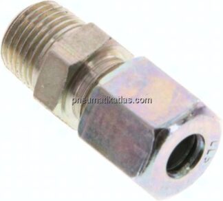 Gerade Schneidringverschr. R 1/8"-5 LL (M10x1), Stahl verzinkt