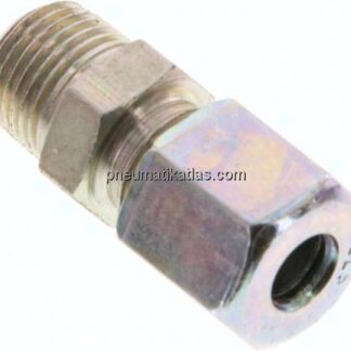 Gerade Schneidringverschr. R 1/8"-5 LL (M10x1), Stahl verzinkt