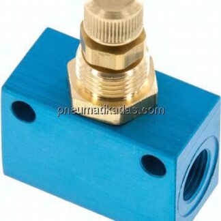 Block-Drosselventil, G 1/8", mit Messingspindel (in aggressiven Umgebungen)