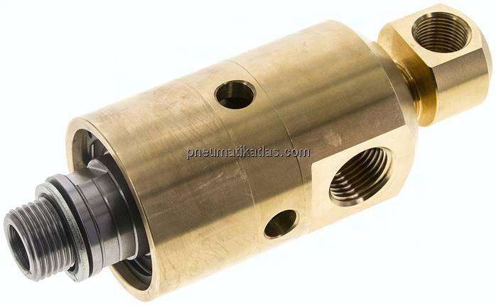 Drehdurchführ. G 1/2"-G 3/8", Welle-Rohr G 1/2" LH-13mm