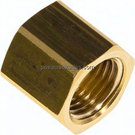 Überwurfmutter Messing, G 1/4", 4 / 6 mm