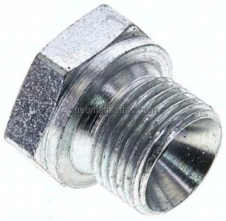 Verschlussverschraubung, 60° Kegel G 3/8", Stahl verzinkt