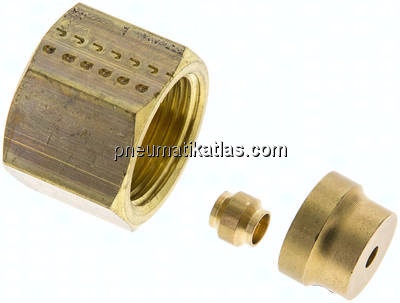 Reduziereinsatz f. Klemmringverschraub. 12mm-4 (M8x1)mm, Messing