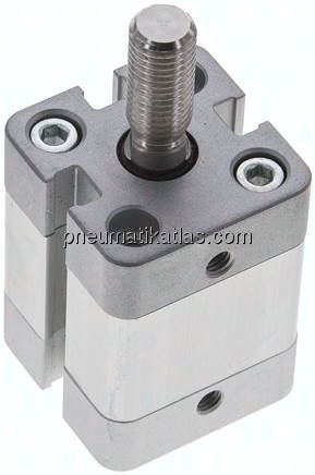 Kompaktzylinder, doppeltwirkend, Kolben 20mm, Hub 10mm