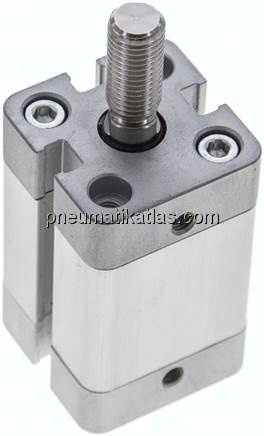 Kompaktzylinder, doppeltwirkend, Kolben 20mm, Hub 20mm