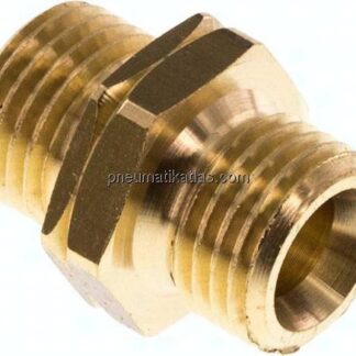 Doppelnippel G 1/4"-G 1/4" LH, Messing