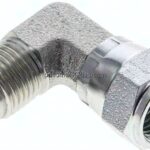 90°-Einschraubwinkel, UNF 9/16"-18 (JIC), Stahl verzinkt