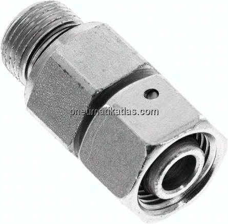 Einstellb. Schneidringverschr. G 3/8"-12 L, Stahl verzinkt