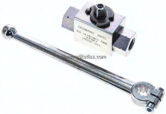Hochdruck-Kugelhahn, Stahl, NPT 1/4", 0 - 500bar