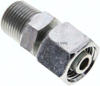 Einstellb. Schneidringverschr. 10 S-NPT 3/8", Stahl verzinkt
