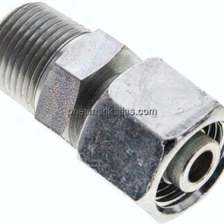 Einstellb. Schneidringverschr. 10 S-NPT 3/8", Stahl verzinkt