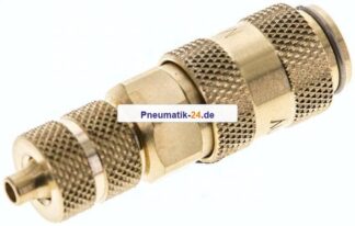 Kupplungsdose (NW2,7) 4,3x3mm Schlauch, Messing