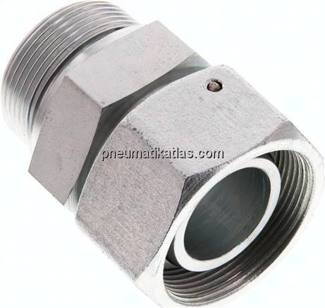 Einstellb. Schneidringverschr. G 1-1/2"-38 S, Stahl verzinkt