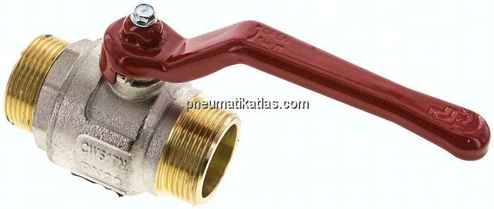 Messing-Kugelhahn, G 1-1/4" (Außengewinde), -0,9 bis 30bar