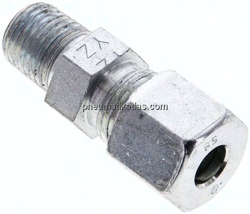 Gerade Schneidringverschr. NPT 1/4"-8 S (M16x1,5), Stahl verzinkt