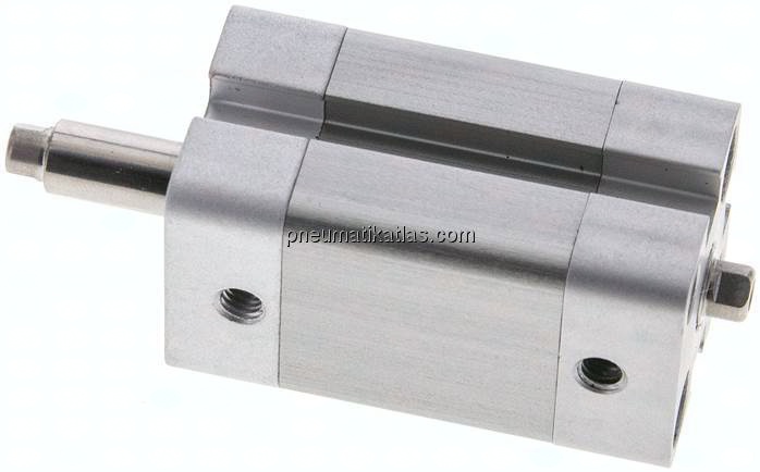 Kompaktzylinder, doppeltwirkend, Kolben 12mm, Hub 15mm