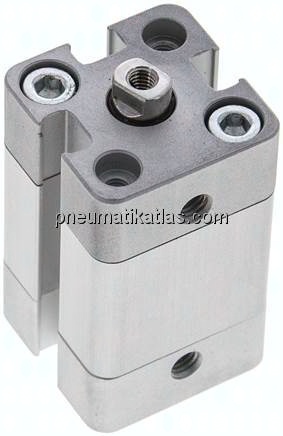 Kompaktzylinder, doppeltwirkend, Kolben 16mm, Hub 10mm