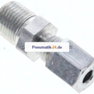 Gerade Schneidringverschr. NPT 1/8"-4 LL (M8x1), Stahl verzinkt