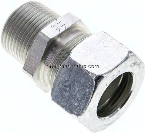 Gerade Schneidringverschr. NPT 3/4"-22 L (M30x2), Stahl verzinkt