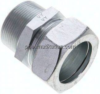 Gerade Schneidringverschr. NPT 1-1/2"-42 L (M52x2), Stahl verzinkt