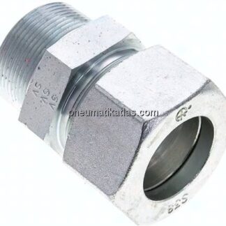 Gerade Schneidringverschr. NPT 1-1/2"-38 S (M52x2), Stahl verzinkt