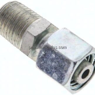 Einstellb. Schneidringverschr. 8 L-NPT 1/4", Stahl verzinkt