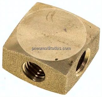 Kreuz-Verteiler 3x M 5,Messing