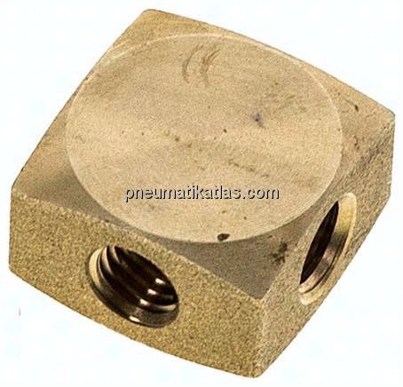 Kreuz-Verteiler 3x M 5,Messing