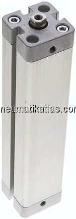 Kompaktzylinder, doppeltwirkend, Kolben 20mm, Hub 125mm