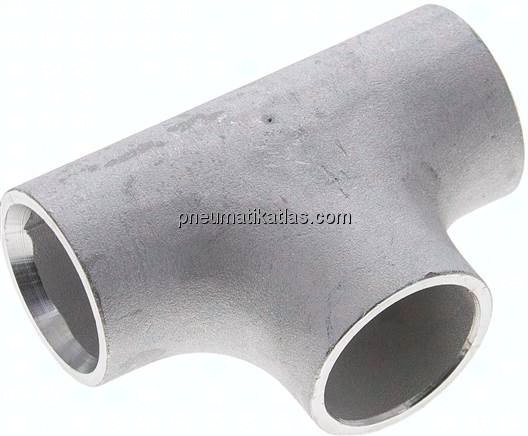T-Stück 33,7x2,6mm, 1.4571 geschweißt, EN 10253 Typ A (DIN 2615)