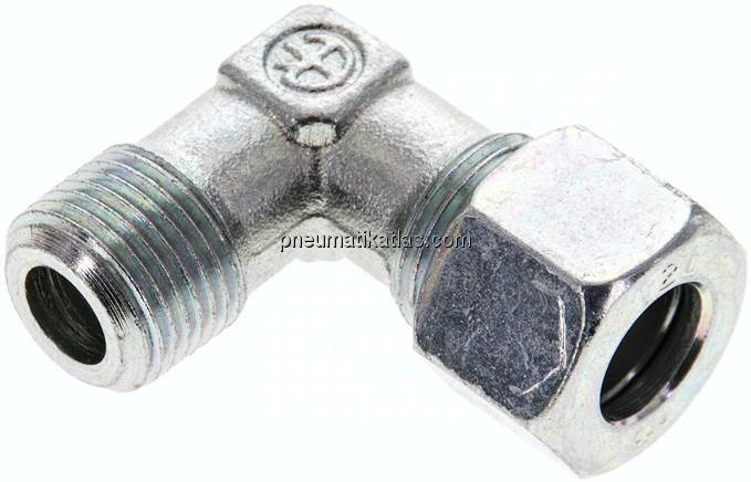Winkel-Schneidringverschraub. NPT 3/8"-12 L (M18x1,5), Stahl verzinkt