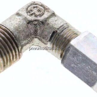 Winkel-Schneidringverschraub. NPT 1/8"-4 LL (M8x1), Stahl verzinkt
