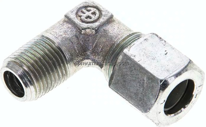 Winkel-Schneidringverschraub. NPT 1/8"-8 LL (M12x1), Stahl verzinkt