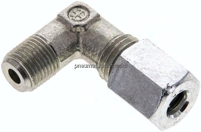Winkel-Schneidringverschraub. NPT 1/8"-6 L (M12x1,5), Stahl verzinkt
