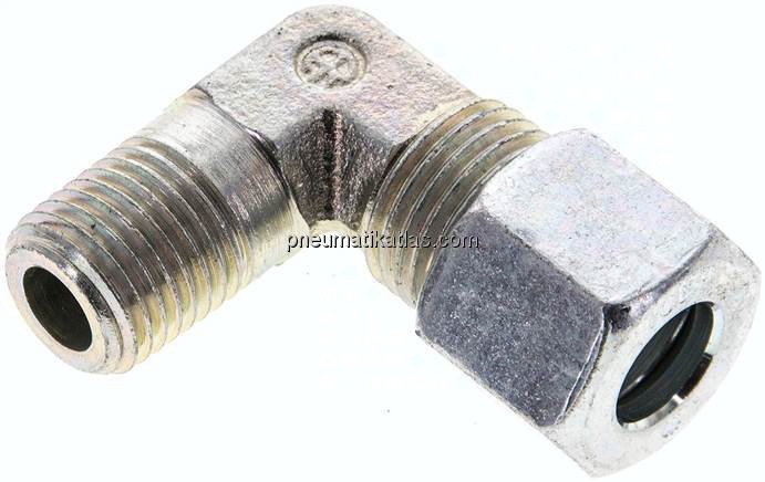 Winkel-Schneidringverschraub. NPT 1/4"-10 L (M16x1,5), Stahl verzinkt
