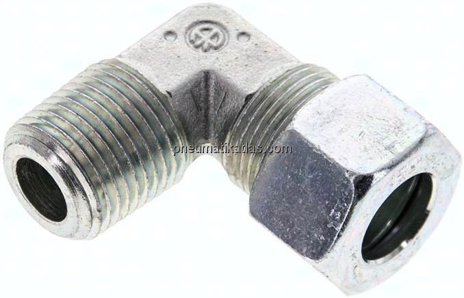 Winkel-Schneidringverschraub. NPT 1/2"-15 L (M22x1,5), Stahl verzinkt