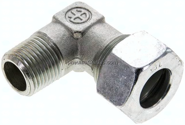Winkel-Schneidringverschraub. NPT 1/2"-18 L (M26x1,5), Stahl verzinkt