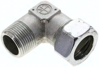 Winkel-Schneidringverschraub. NPT 1"-28 L (M36x2), Stahl verzinkt