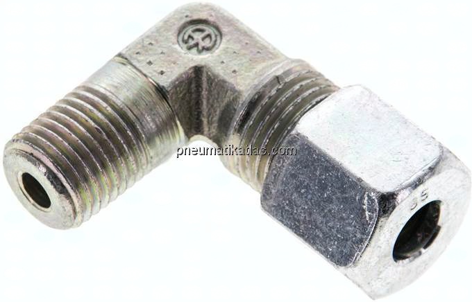 Winkel-Schneidringverschraub. NPT 1/4"-8 S (M16x1,5), Stahl verzinkt