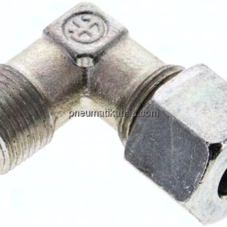 Winkel-Schneidringverschraub. NPT 3/8"-10 S (M18x1,5), Stahl verzinkt