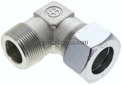Winkel-Schneidringverschraub. NPT 1-1/4"-30 S (M42x2), Stahl verzinkt