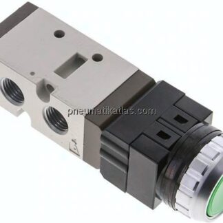 5/2-Wege Ventil G 1/4", Drucktaster grün