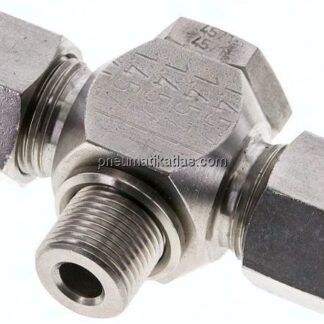 T-Schwenkverschraubung G 3/8"-12 S (M20x1,5), 1.4571