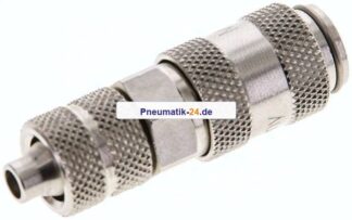 Kupplungsdose (NW2,7) 6x4mm Schlauch, Messing vernickelt