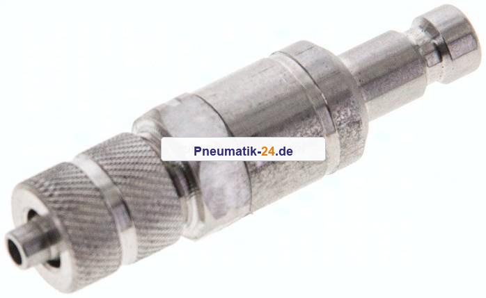 Kupplungsstecker (NW2,7) 4,3x3mm Schlauch, 1.4404